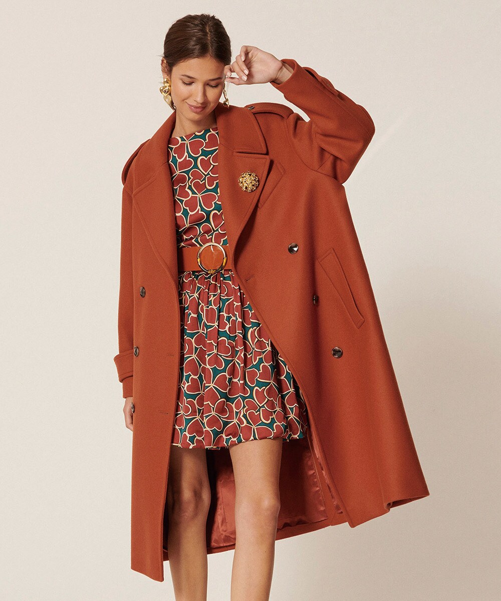 Wool melton coat