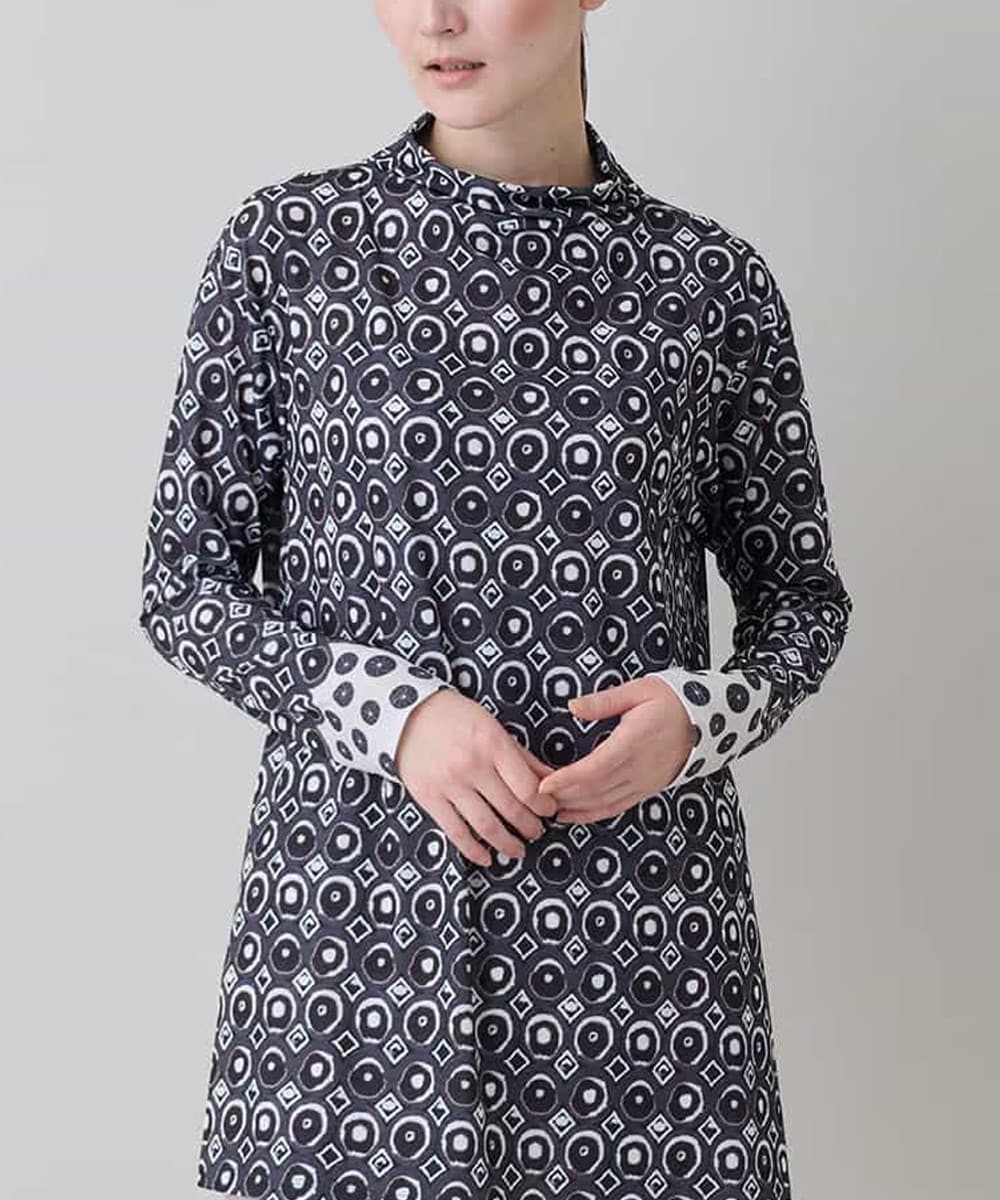 ドットスクエアAラインデザインチュニック