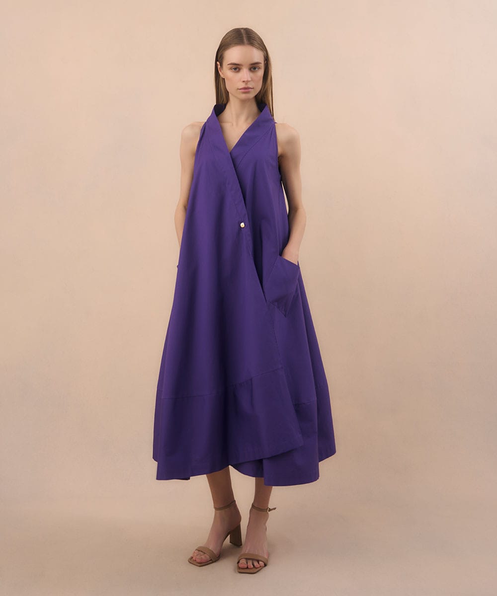 Off collar dress