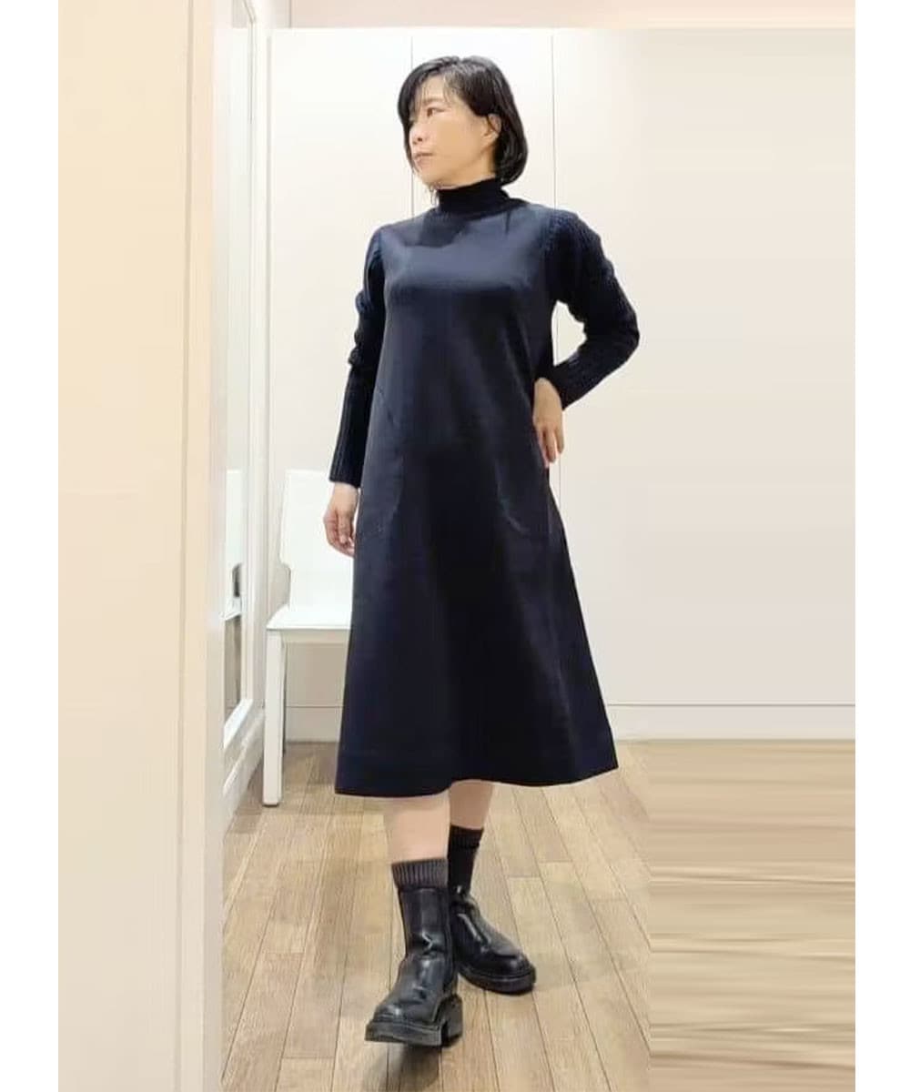 冬大活躍の楽ちんワンピース。