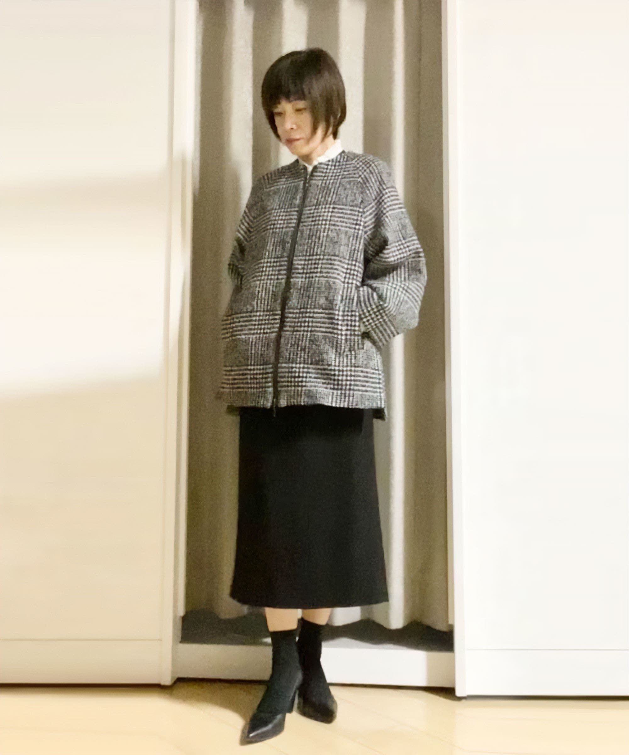 ソフトな風合いで柔らかな大人カジュアルスカート