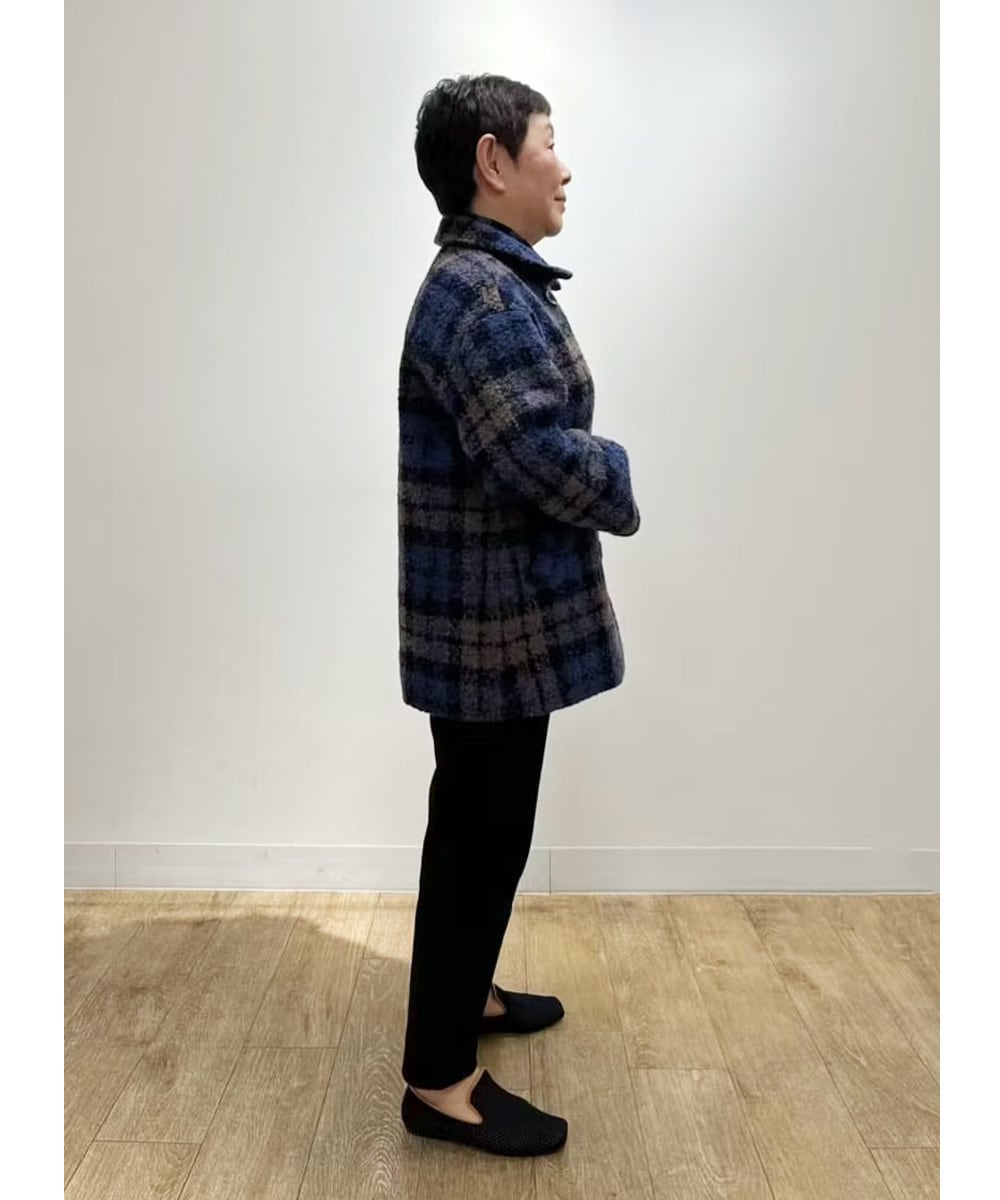 【ウール】大人上品＆キュートなチェック柄コート