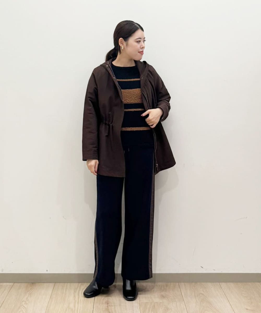 上品ながら着映えるボーダーニット