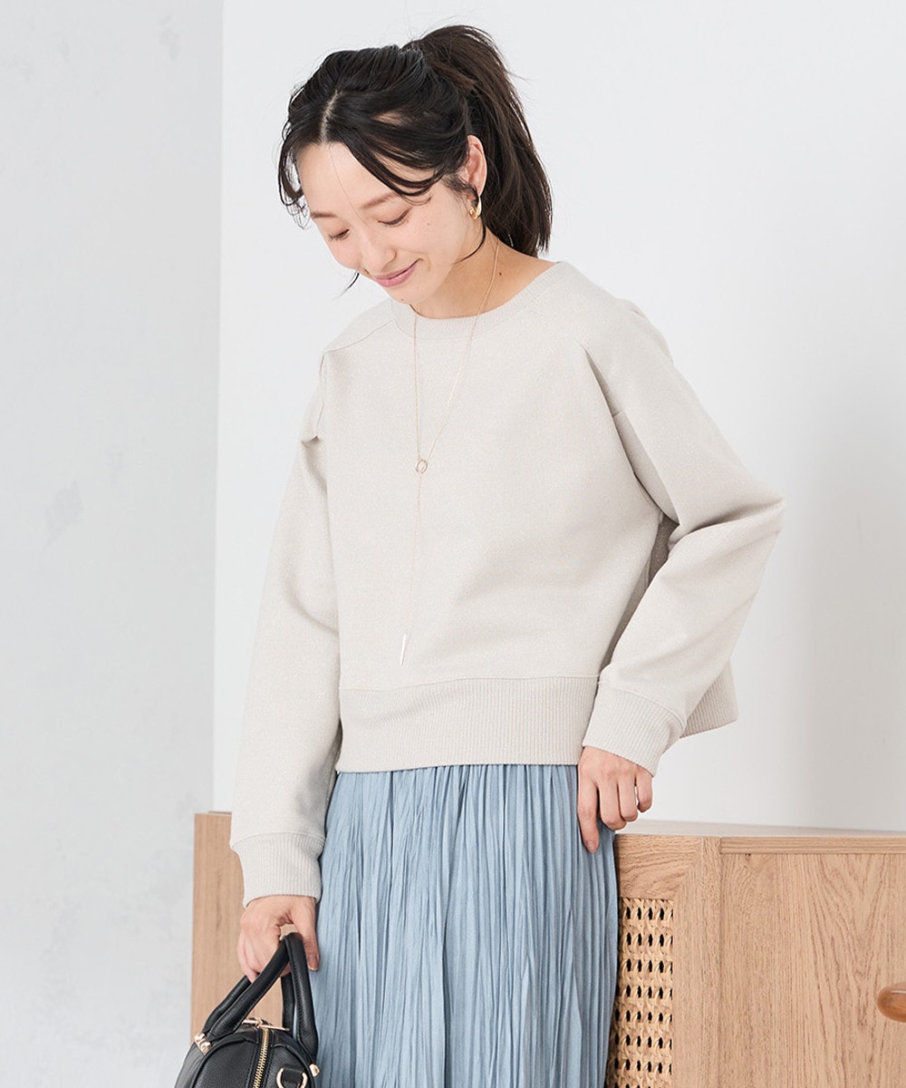 ラメ感スウェット