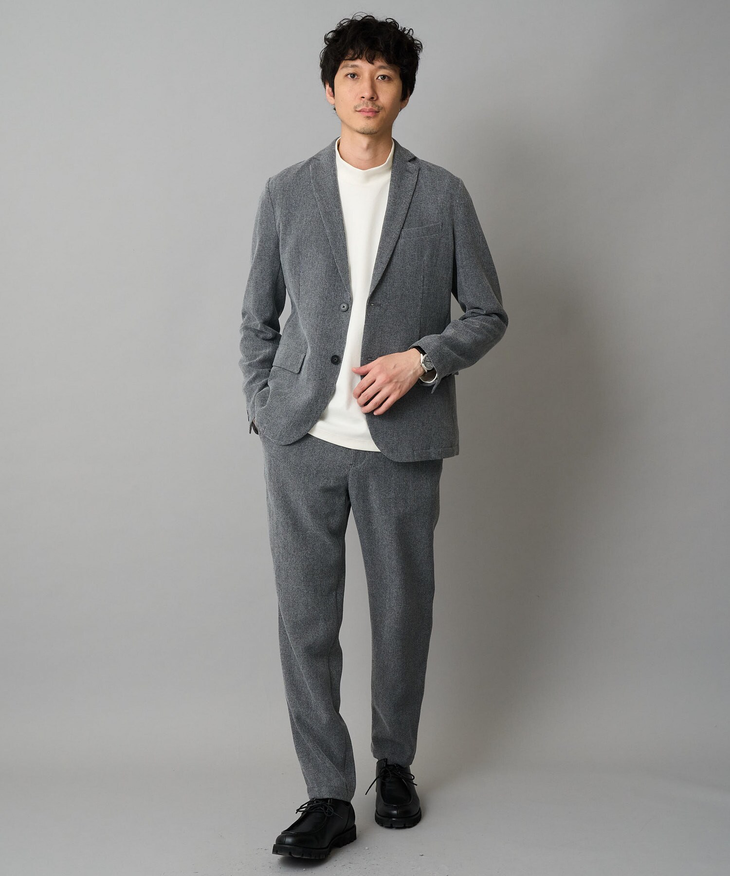 ヘリンボーンテーラードジャケット