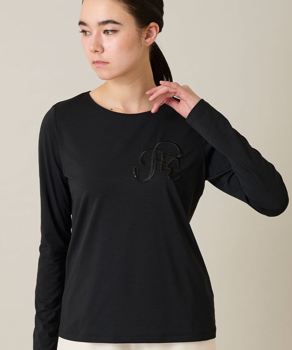 スパンコールロゴミニマルカットソー /日本製/洗える