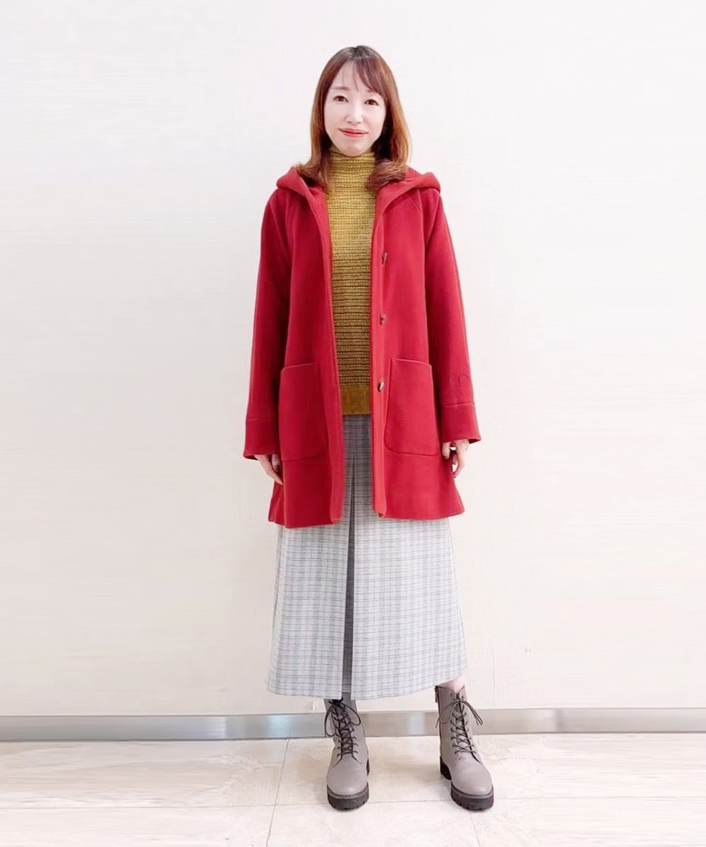 羽織るとキュートなAラインシルエットのコート