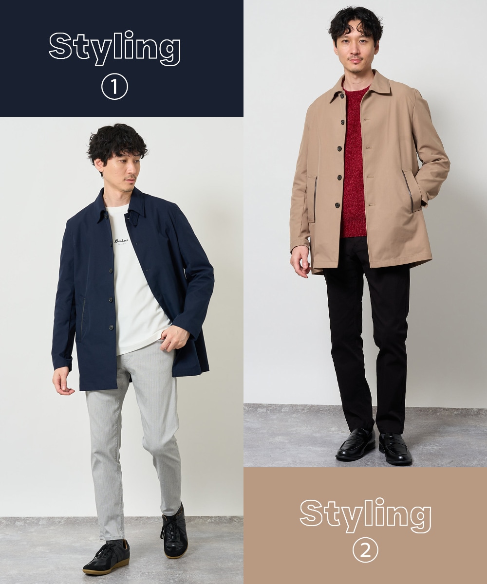 ＼WEB限定／ツイルストレッチステンカラージャケット【撥水/毛玉になりにくい】