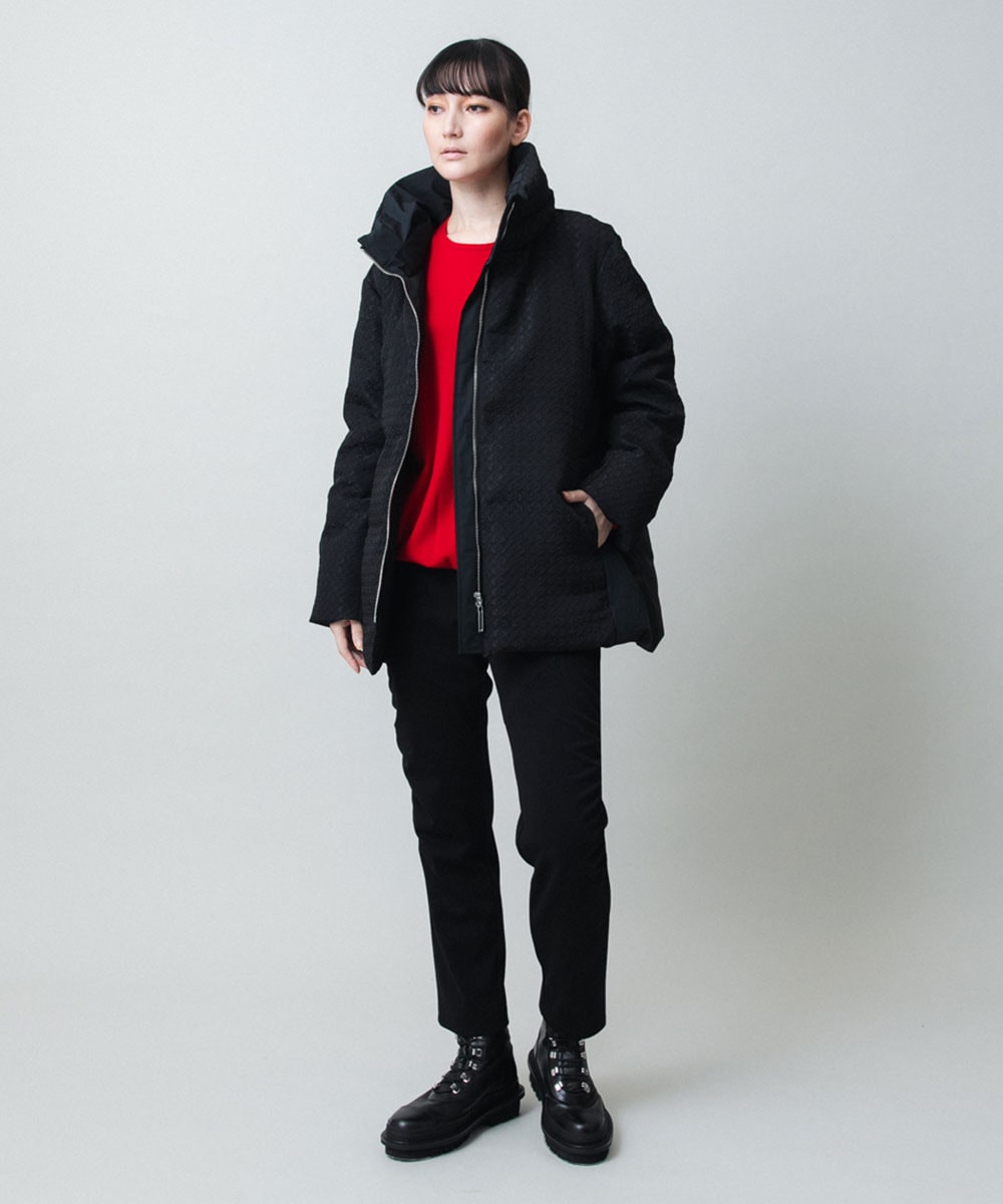 千鳥柄ジャガードダウンジャケット