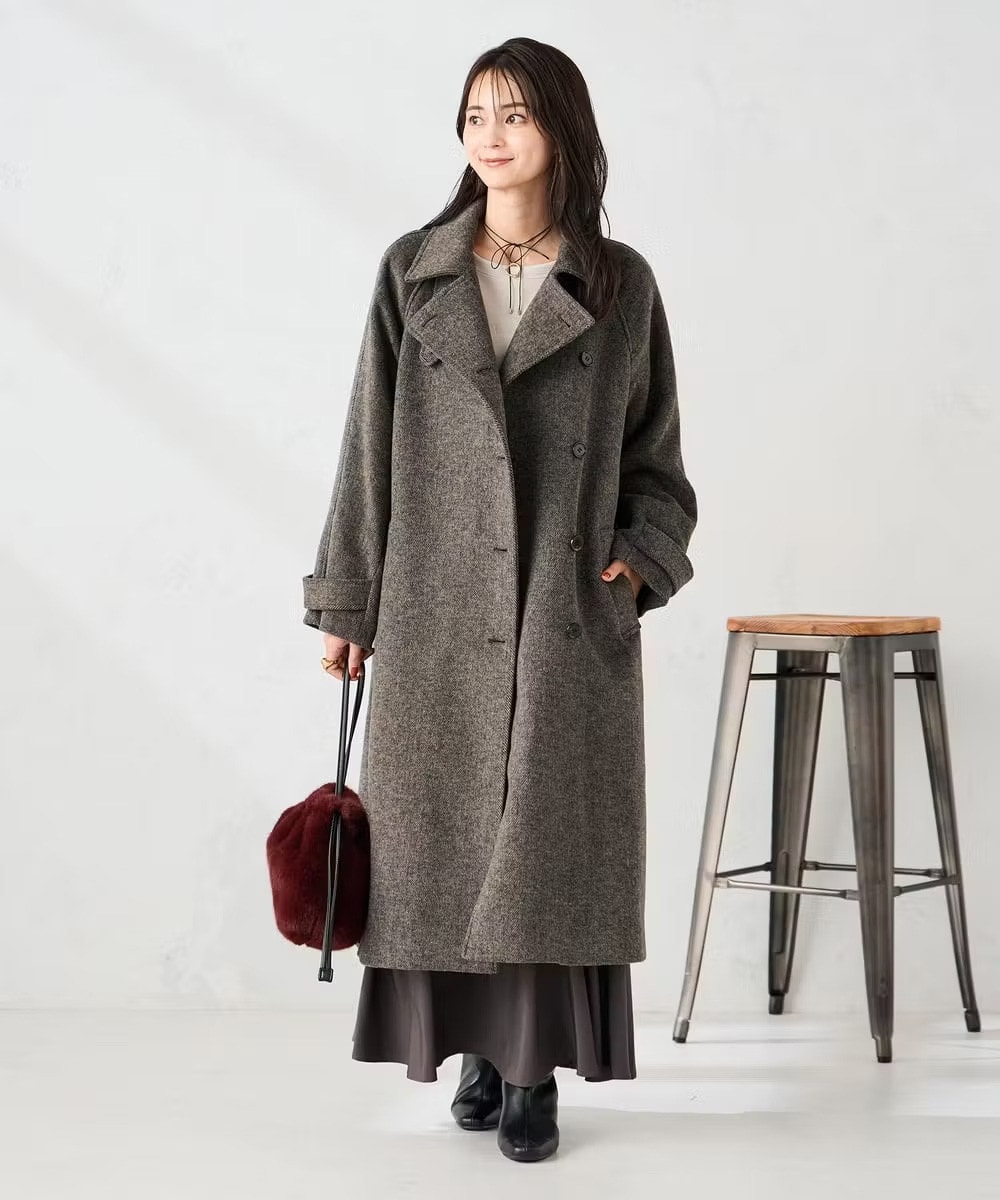 テーラードロングコート