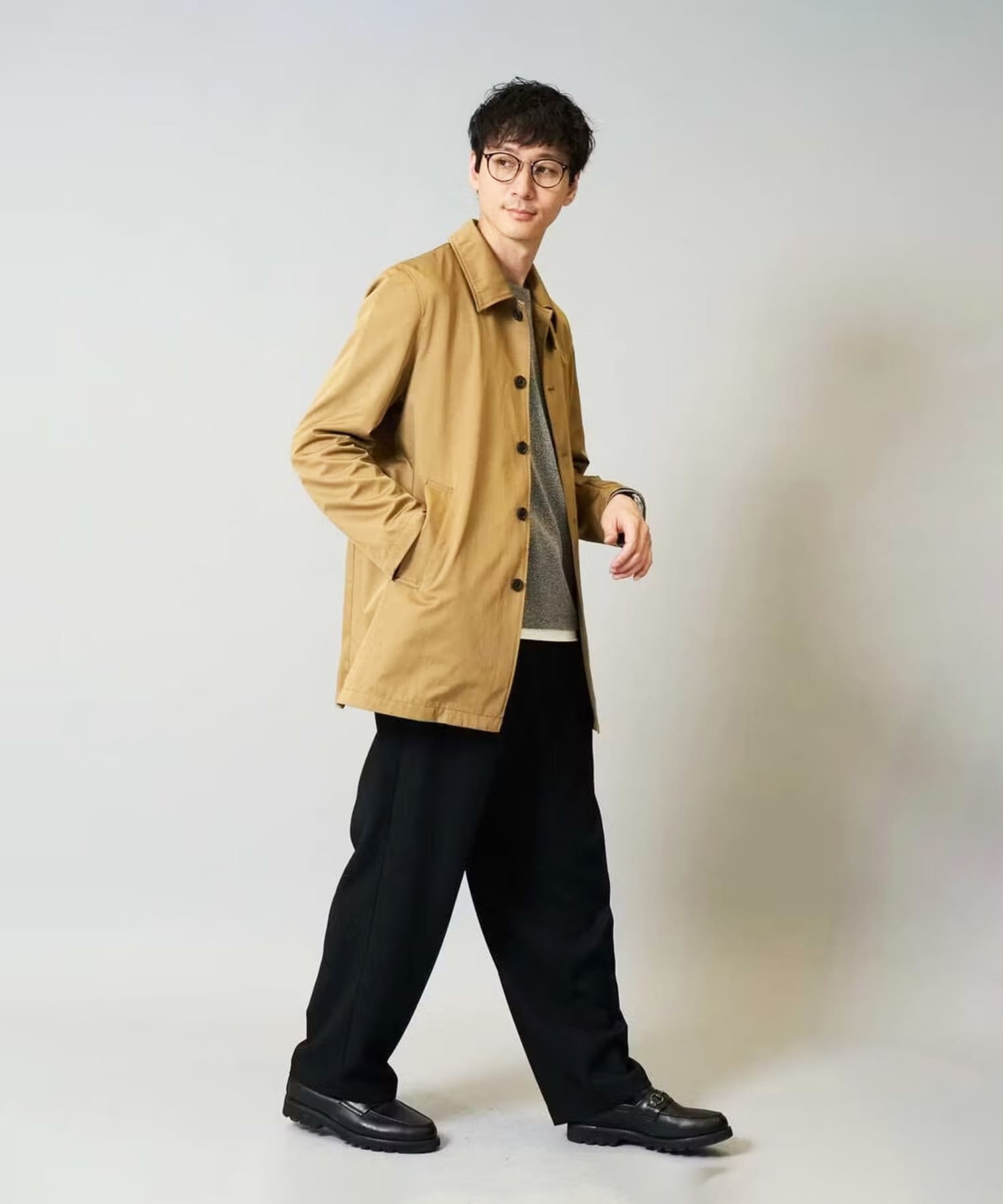 【撥水/毛玉になりにくい】ステンカラーコート