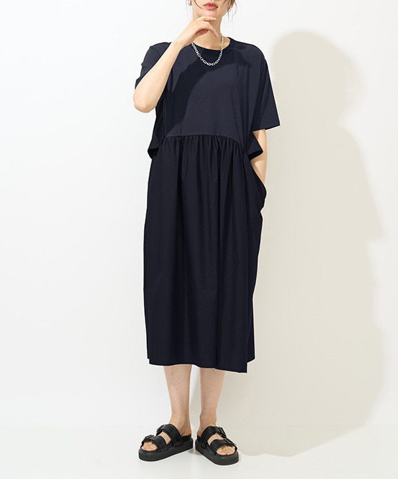 バックレイヤーワンピース ネイビー