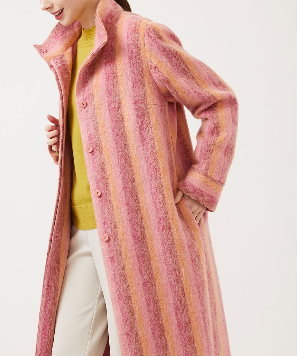 Mohair stripe coat