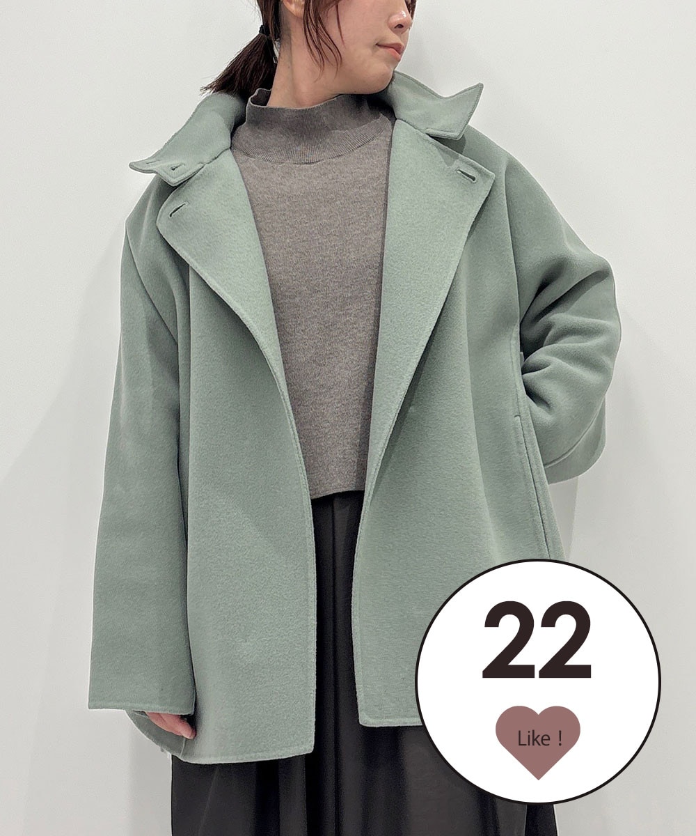 ワンボタンスタンドカラーコート