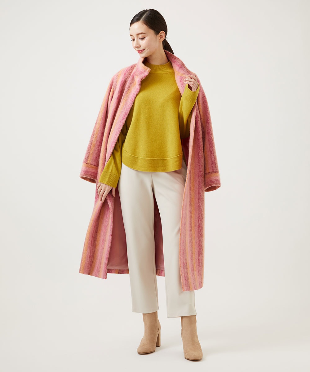 Mohair stripe coat