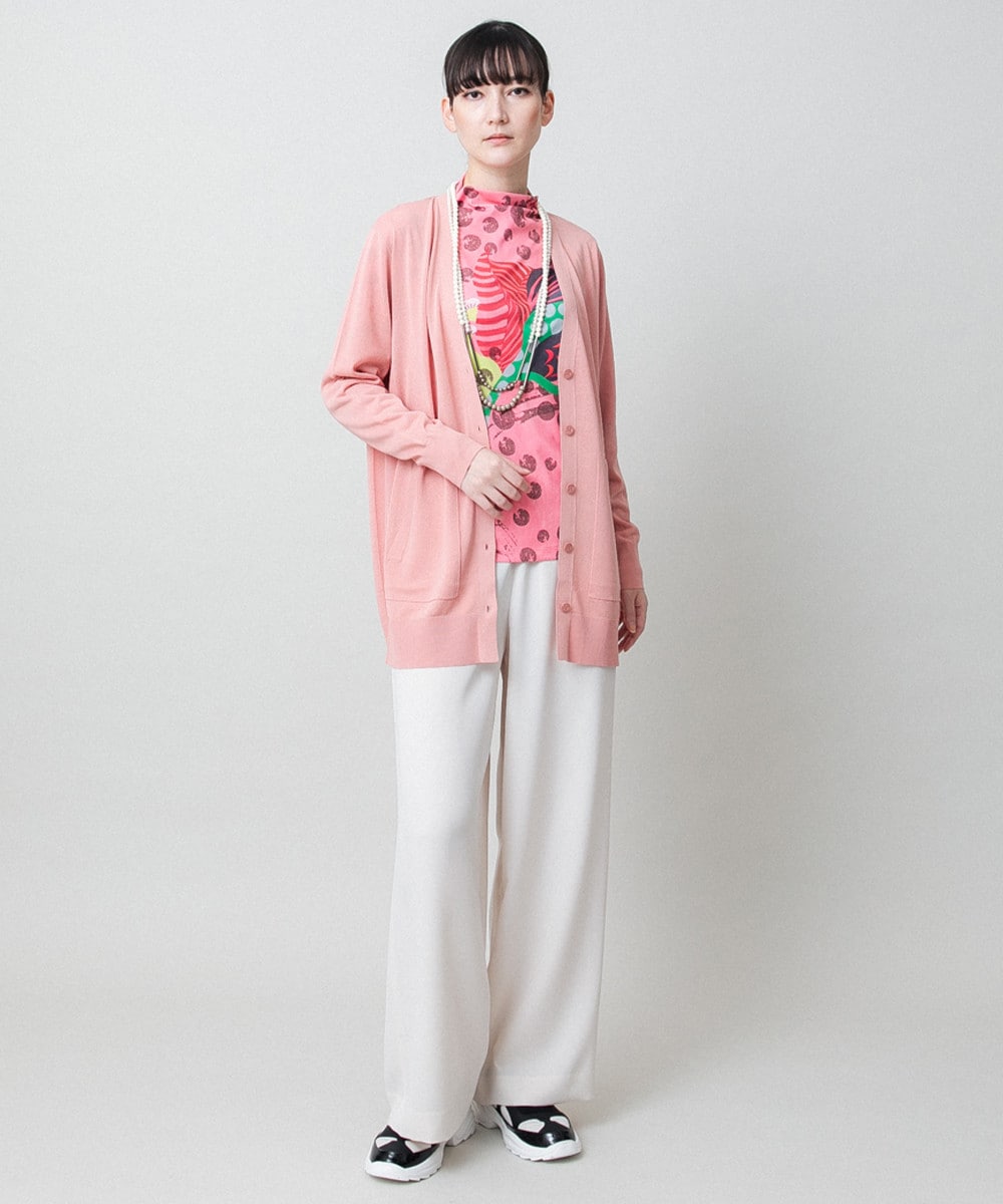 和紙ニットロングカーディガン /洗える