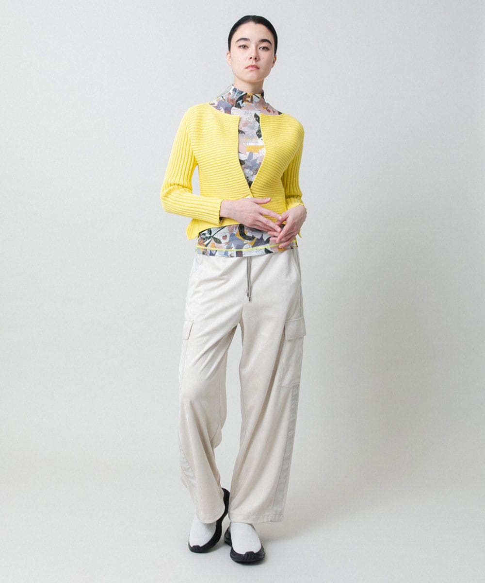 リブニットコンパクトジャケット /洗える