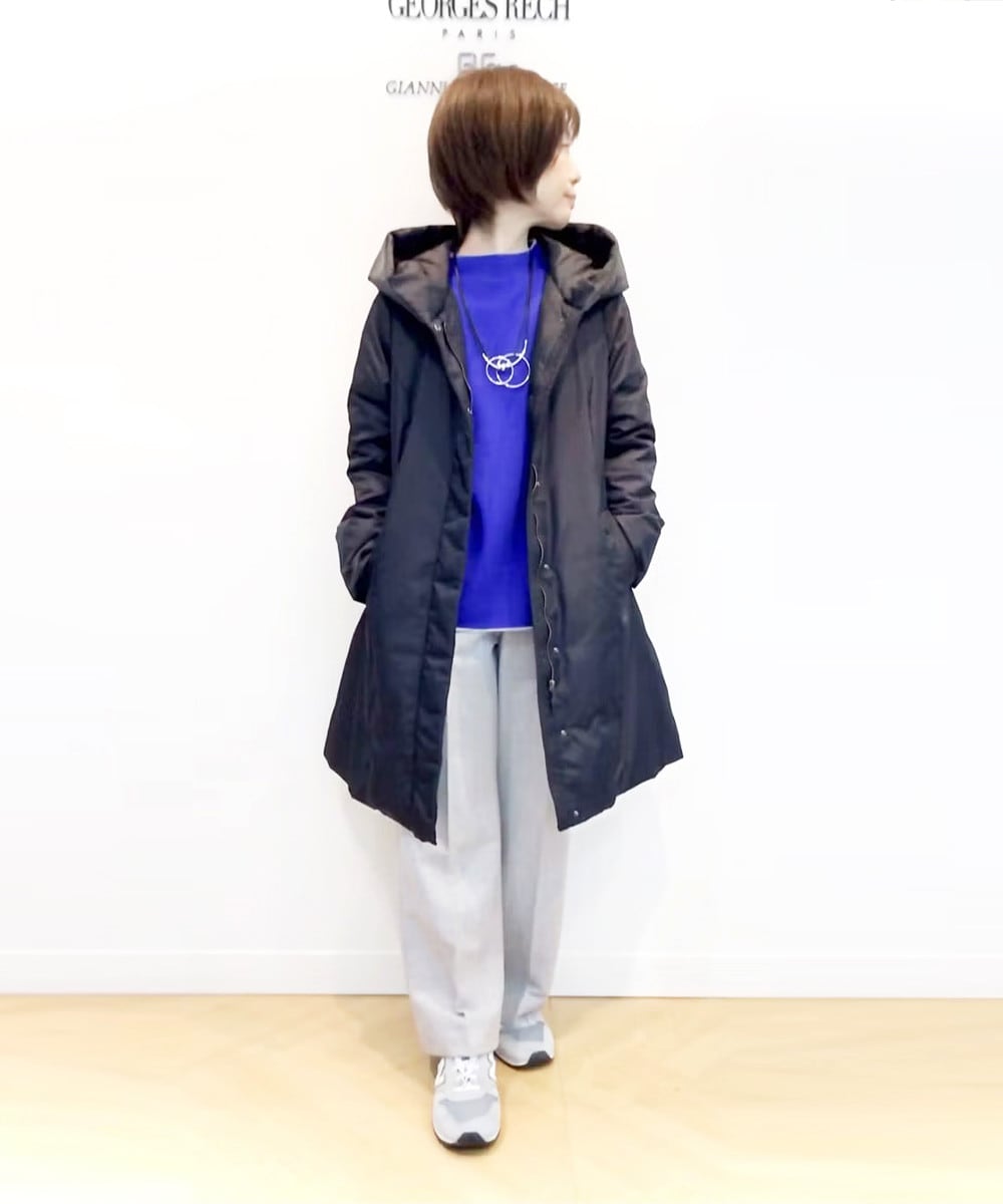 オンオフで活躍・きれいめダウンコート