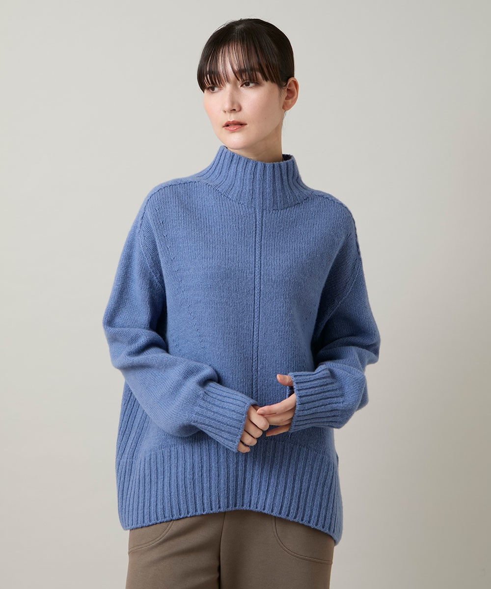 ホールガーメントハイネックニットプルオーバー /日本製
