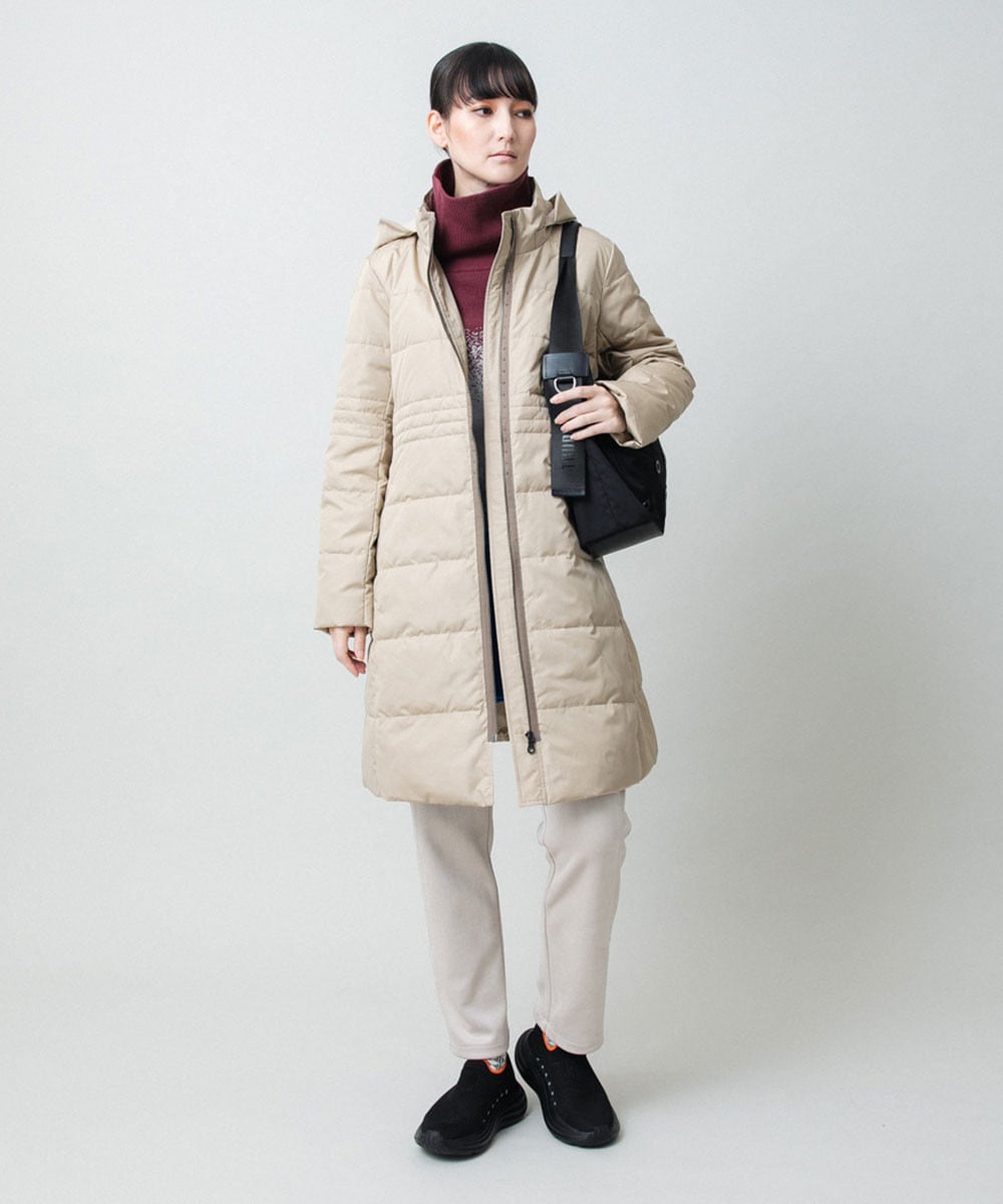 エコダウンキルティングコート/洗える