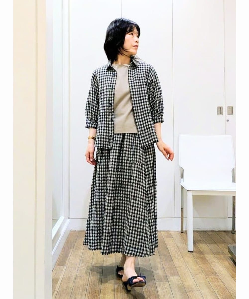 リゾートにぴったりの爽やかコーデ