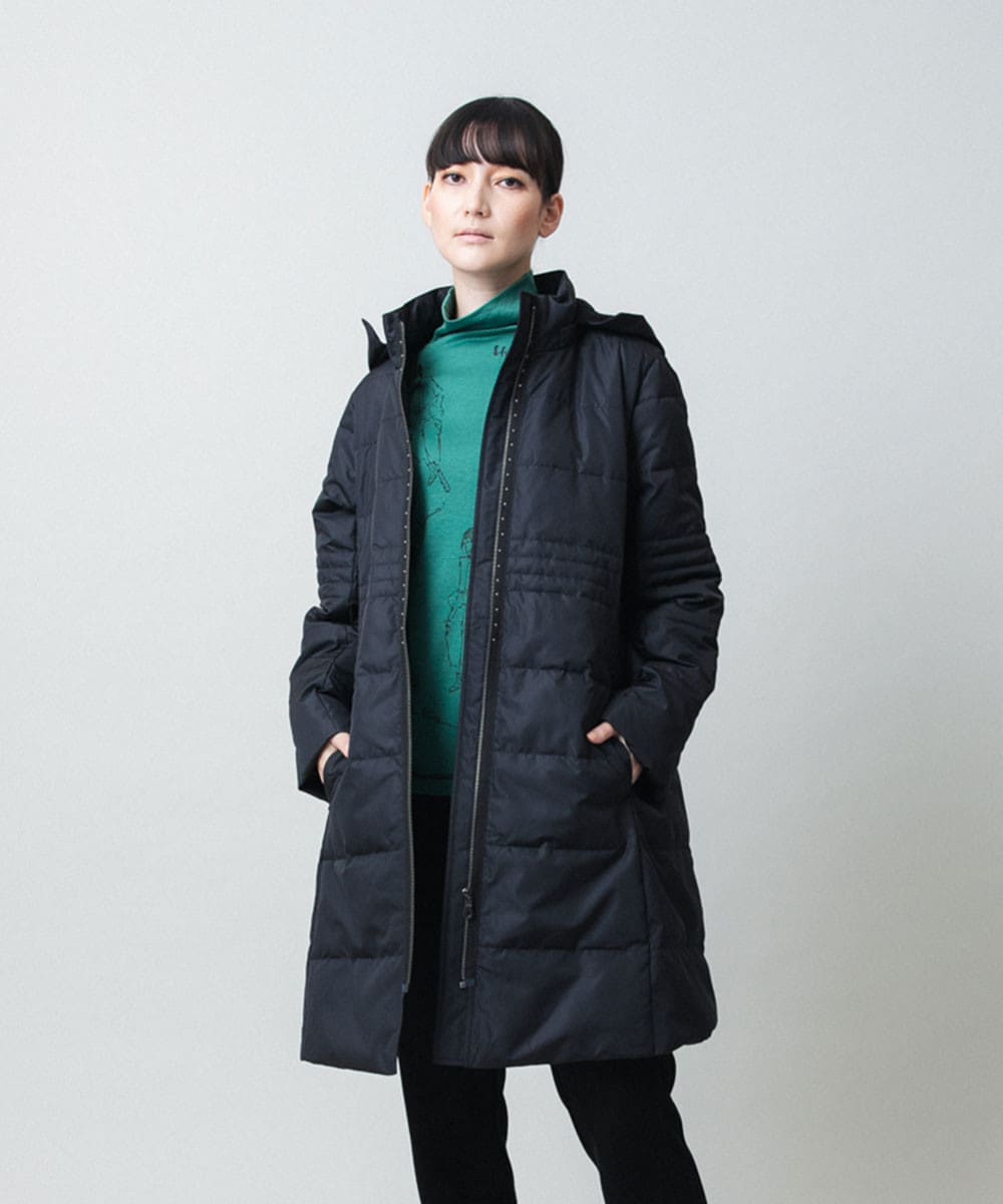 エコダウンキルティングコート/洗える