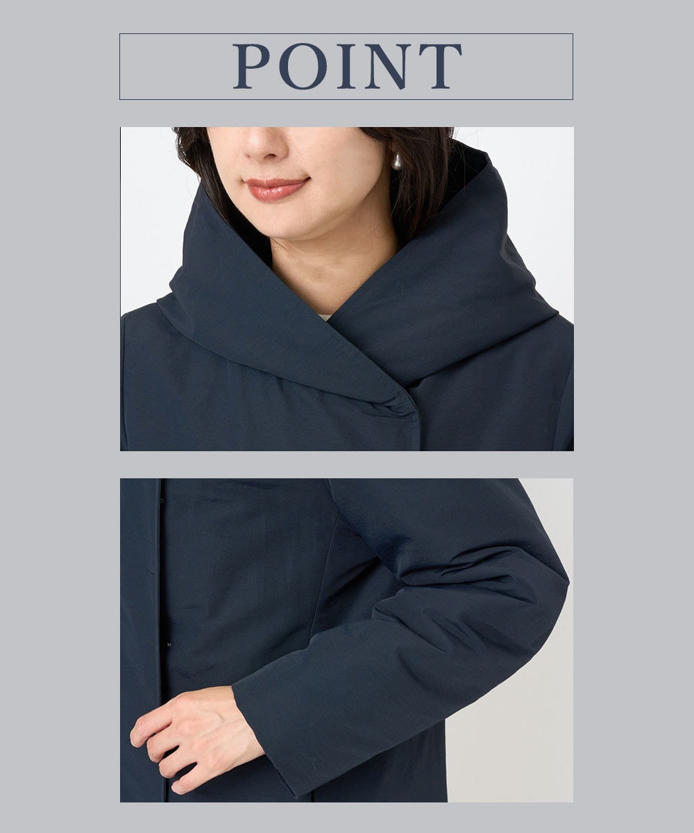 グログランステッチレスロングダウンコートのおすすめポイント