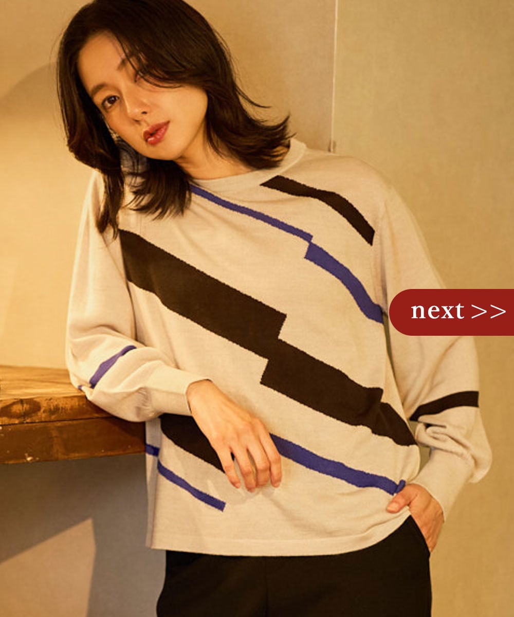 レクタングルインターシャニット