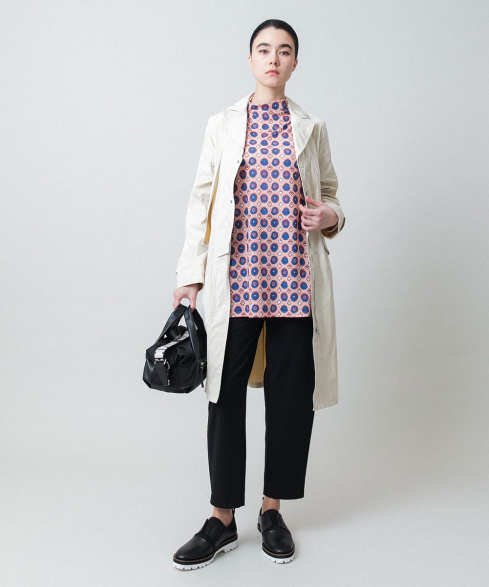 ドットスクエアAラインデザインチュニック /日本製/洗える