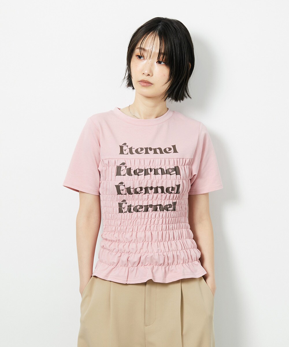 シャーリングロゴTシャツ画像1