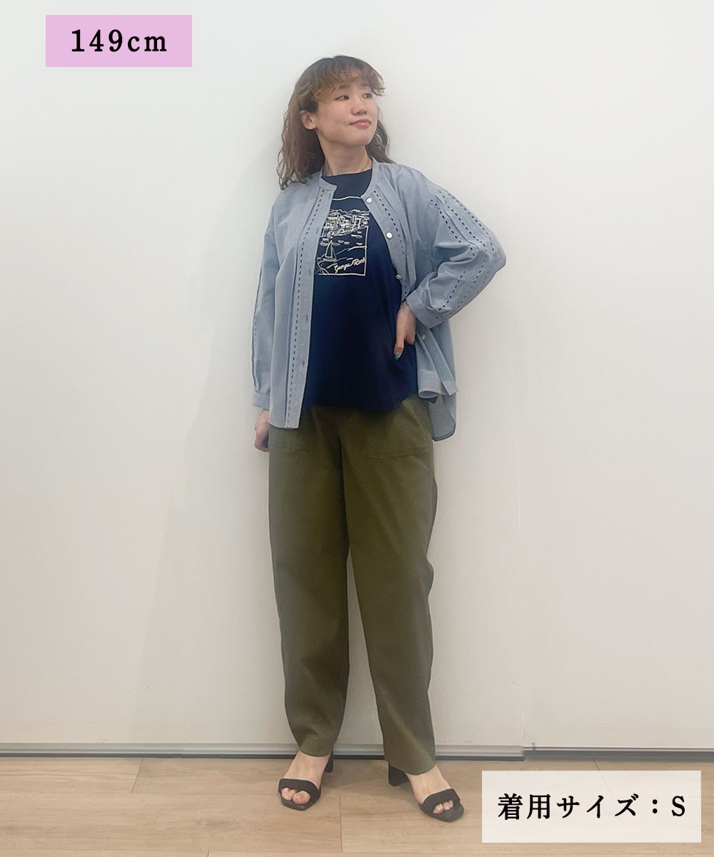アイレット刺繍で品のあるカジュアルスタイルに