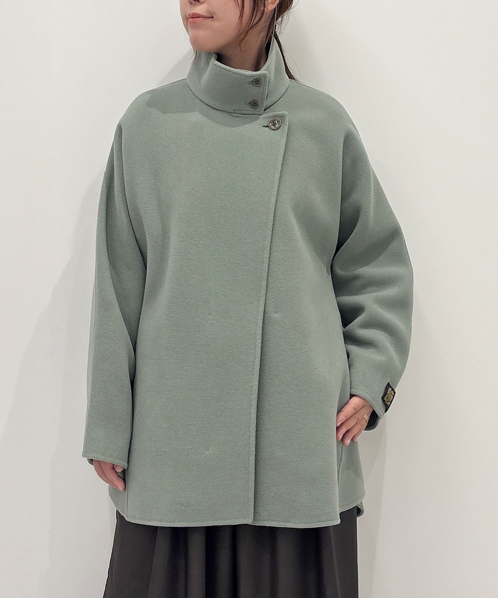 ワンボタンスタンドカラーコート