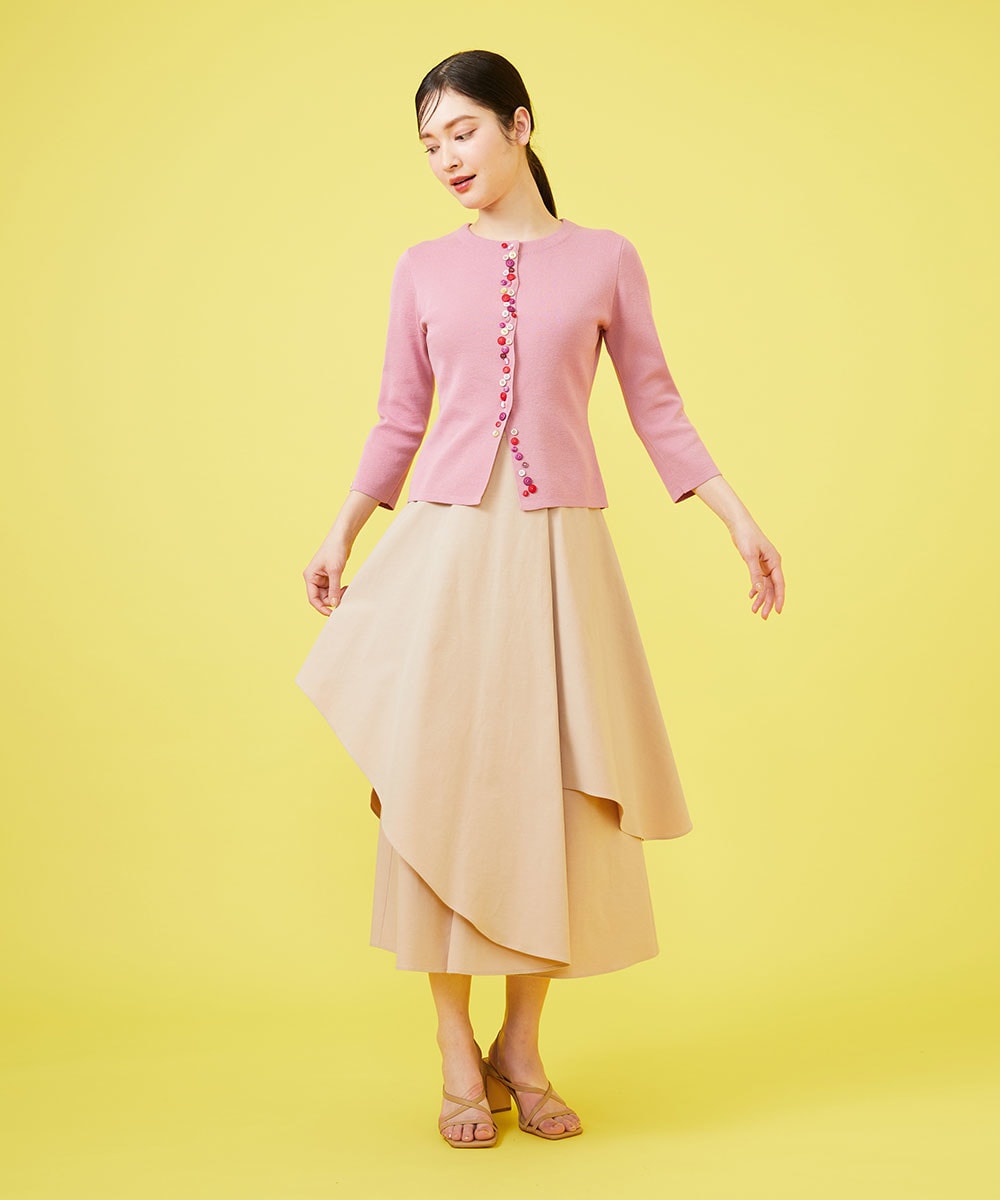 カラーボタンカーディガン