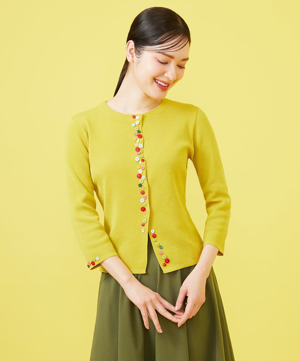 カラーボタンカーディガン