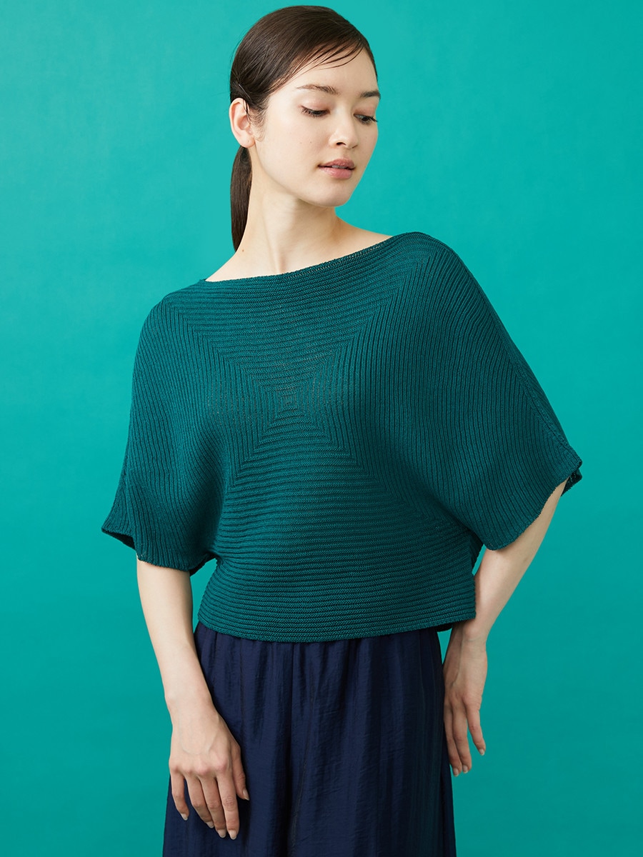 Paper yarn knit top