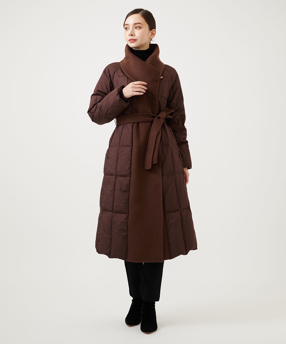 Wool down coat
