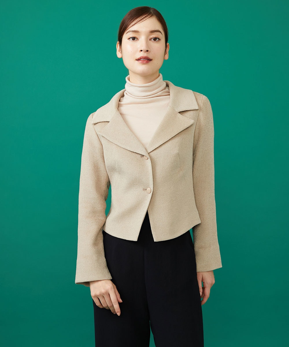 Beige pant suit style
