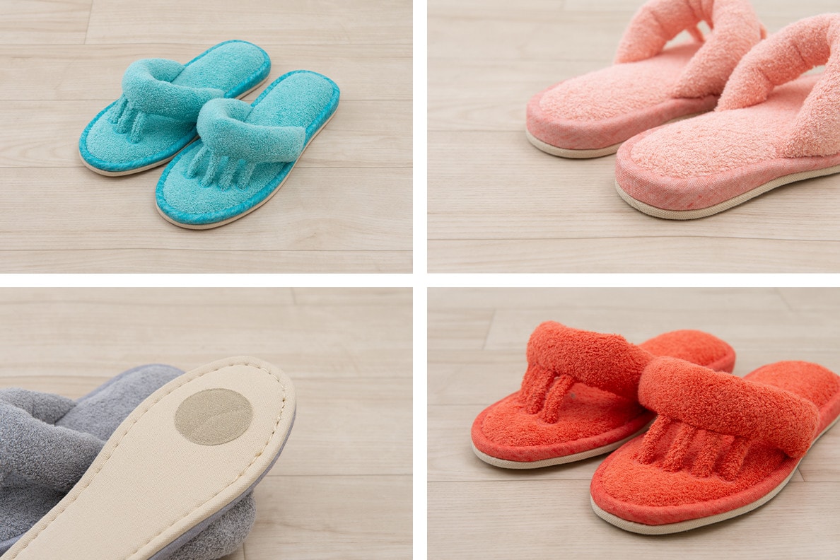 SDS/87o（ハナオ）タオル地5本指スリッパ/ルポ