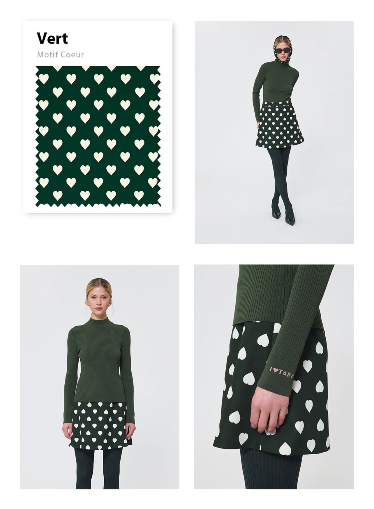 ポルカハートプリントスカート