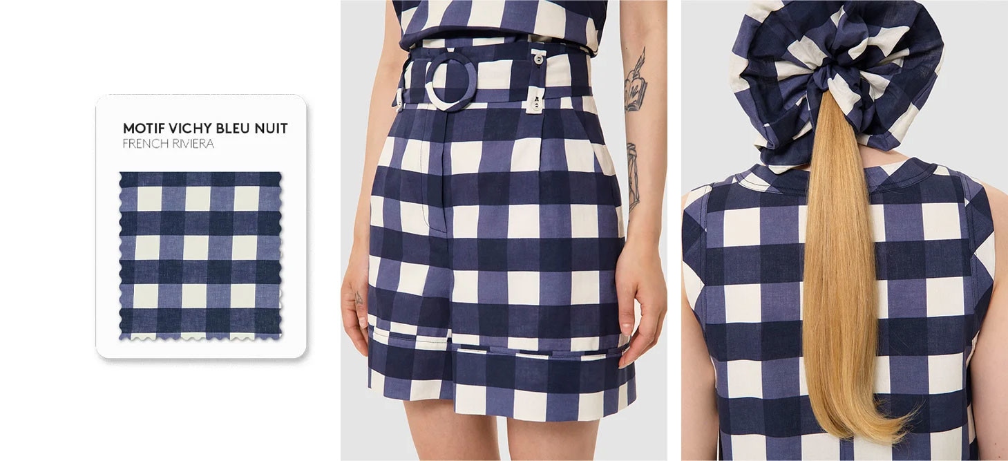 MIDNIGHT BLUE VICHY MOTIF