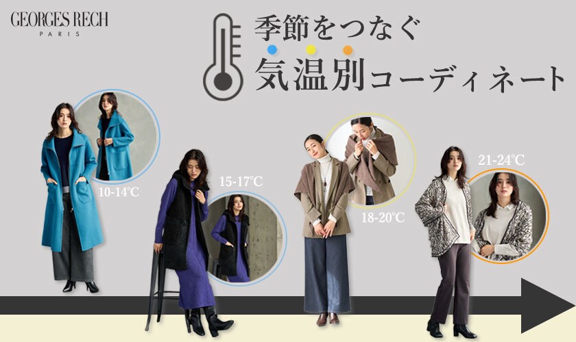 季節をつなぐ「気温別」コーディネート