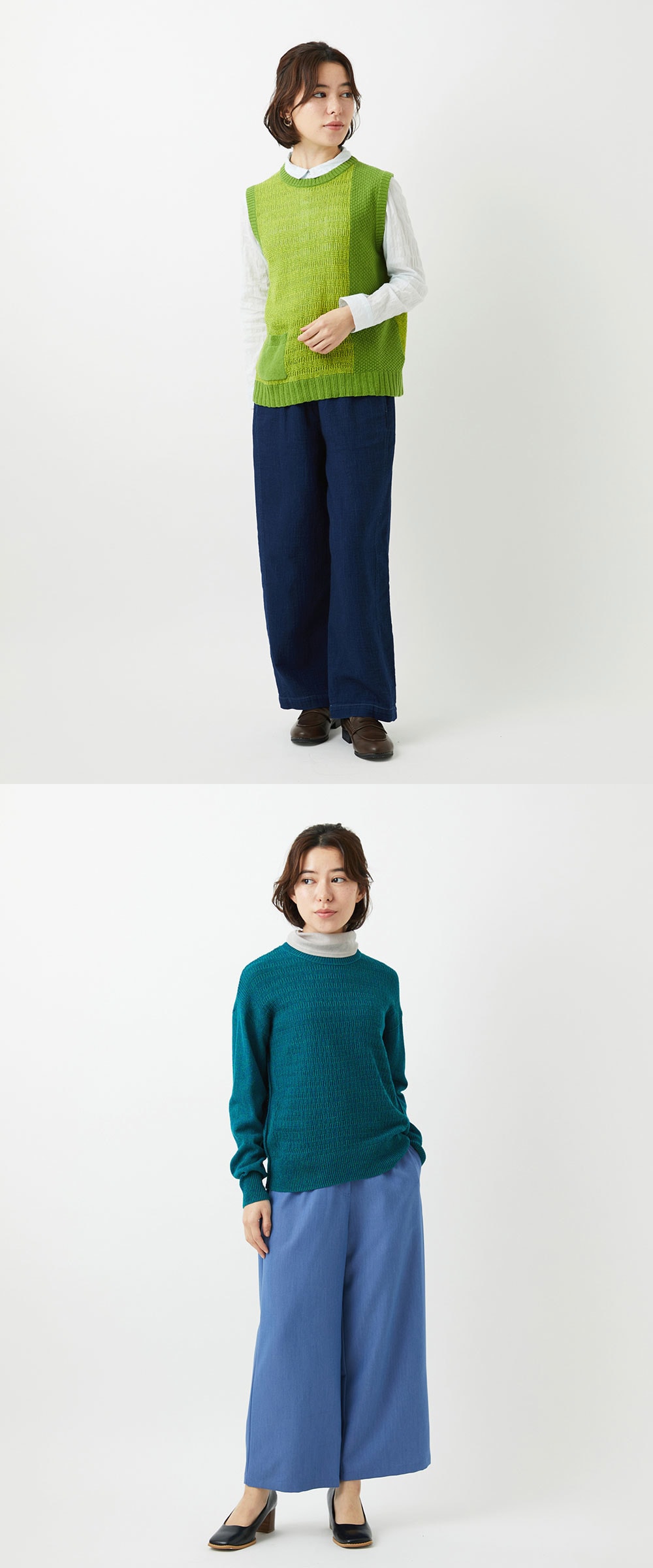 カラーで楽しむ春ニット