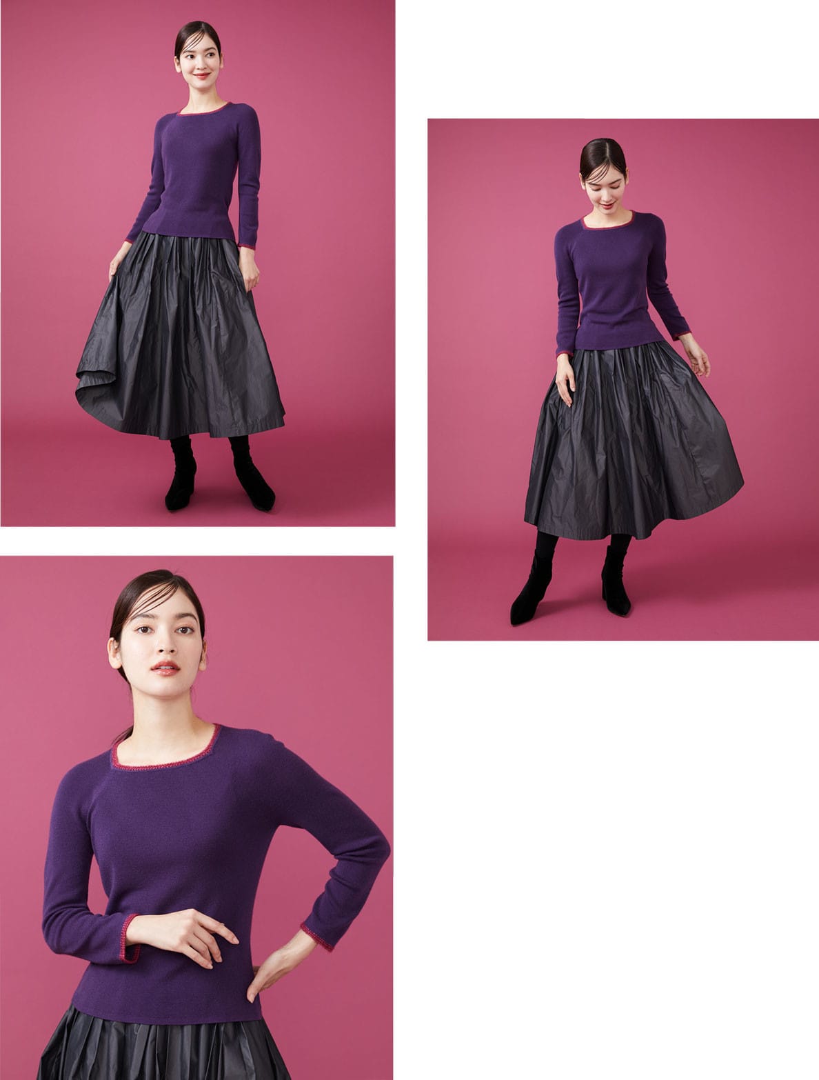 【Mohair trim knit】