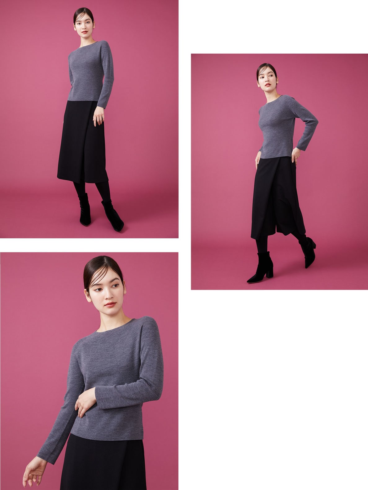 【Round neck wholegarment knit】