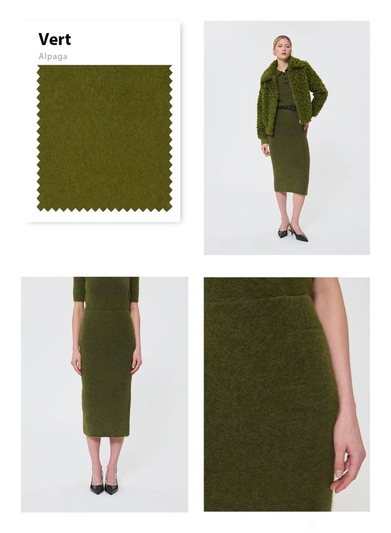 ブラッシュドアルパカニットスカート