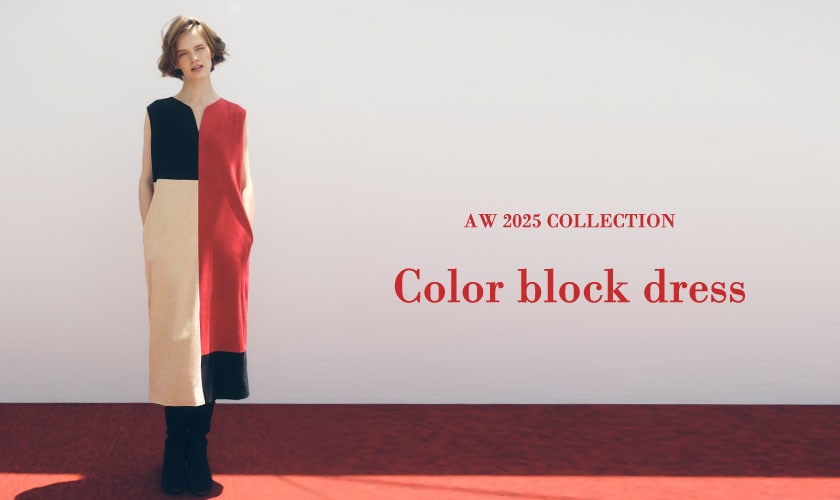 【S SYBILLA】AW25 - Color block dress -