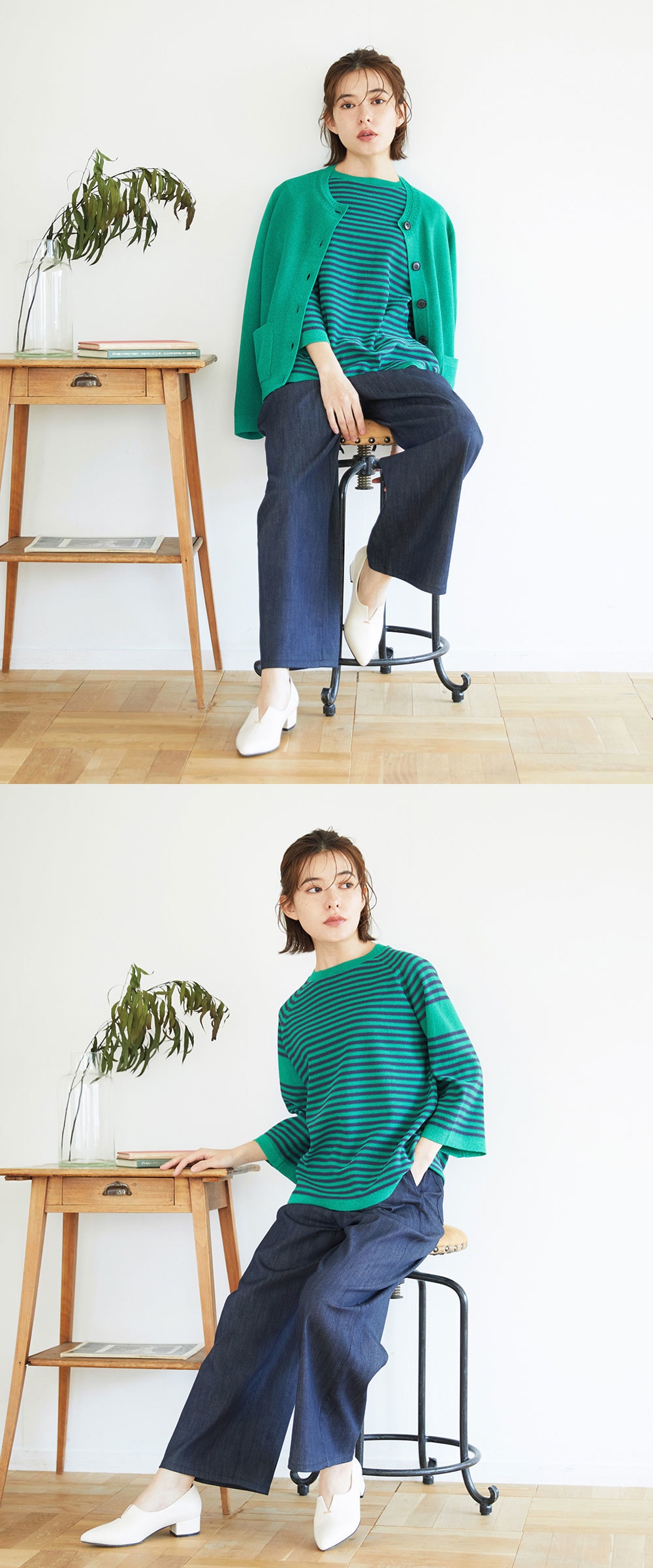 シャレ顔ニット