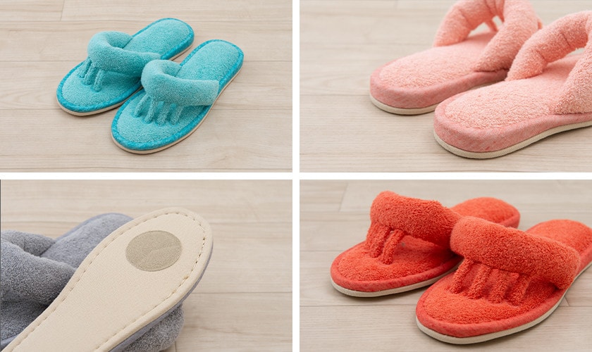 SDS/87o（ハナオ）タオル地5本指スリッパ/ルポ