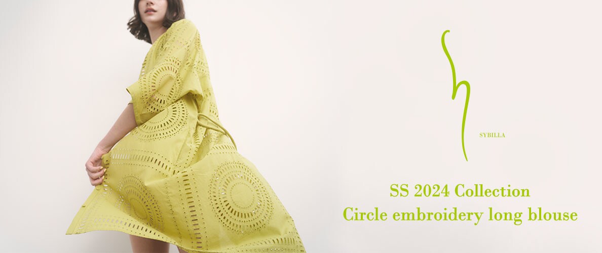 S SYBILLA SS 2024 Circle embroidery long blouse