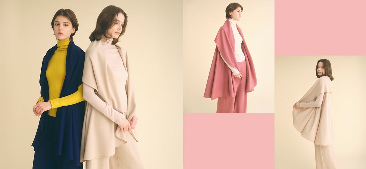 Cape gilet & wide pants